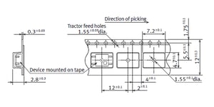 Tape dimensions