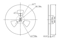 Dimensions of paper tape reel