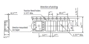 Tape dimensions