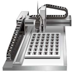 Lens adhesion (Cartesian coordinate robot)