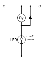 In series with relay