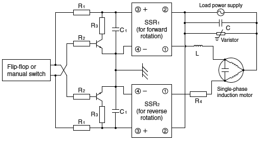 Typical Applications_Reversible Control for a Single-Phase Induction Motor