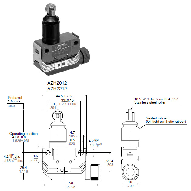 Sealed roller plunger