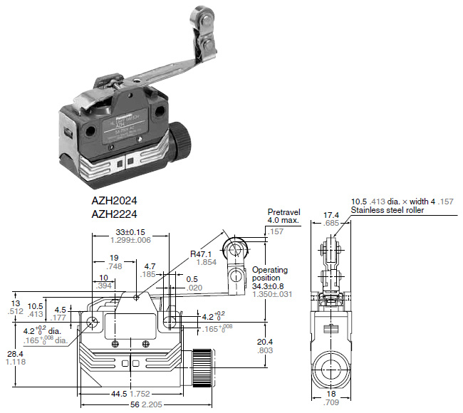 One-way roller lever