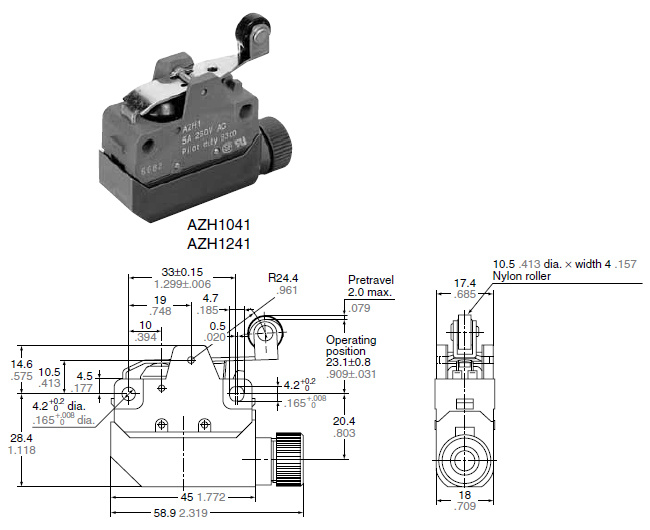 Short roller lever