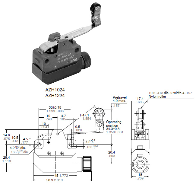 One-way roller lever