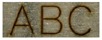 Iron stainless steel deep engraving