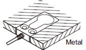 Distance from surrounding metal Front sensing type sensor head