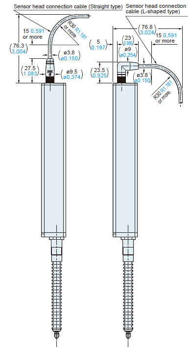 HG-S1050 Installation of sensor head connection cable