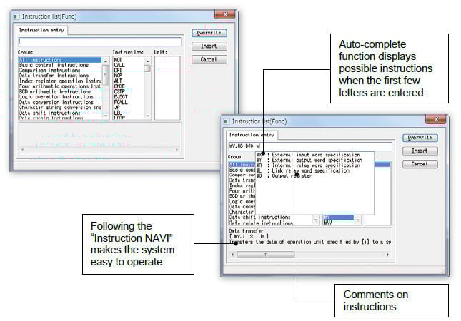 Save time and effort by using the “Instructions NAVIˮ
