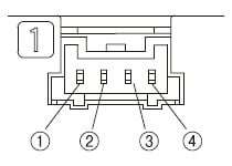 Terminal arrangement diagram of the connector on the sensor side