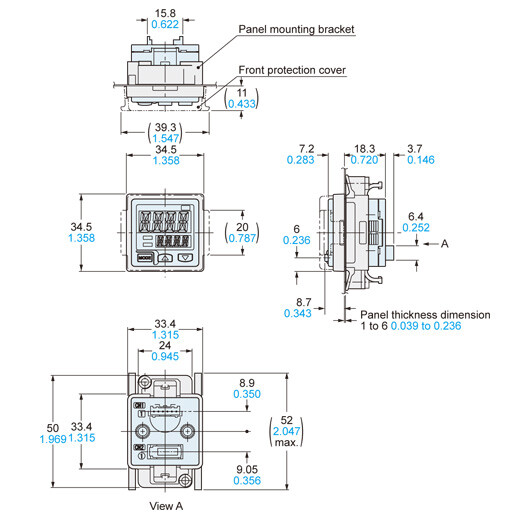 MS-DP1-2 MS-DP1-3 Vertical mounting