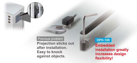Flexible design! Sensor heads can be embedded