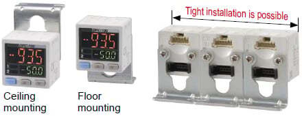 An exclusive mounting bracket (MS-DP1-6) that supports tight installation is available