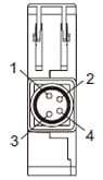 NPN output type FX-10□(-Z/-CC2) Terminal arrangement diagram M8 plug-in connector type