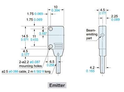 EX-11EA□, EX-11EB□, EX-13EA□, EX-13EB□, EX-19EA□, EX-19EB□ Emitter