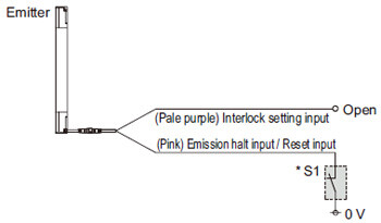 Connection example In case of setting the interlock function to “disabled (automatic reset)”