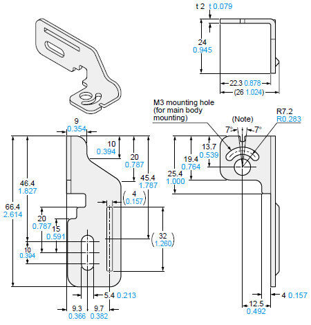 MS-SF4BC-6 Side mounting bracket